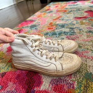 Women’s white leather vans